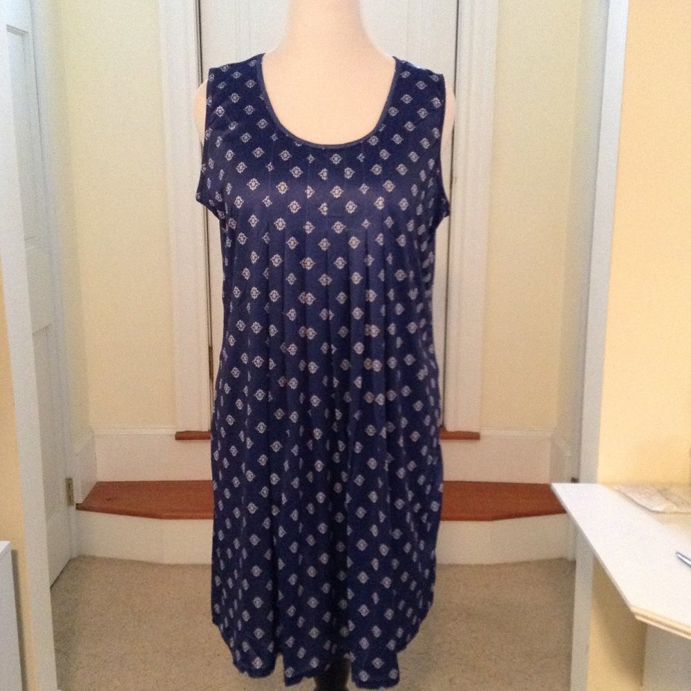 Blue and white tank dress sz 5X NWOT